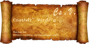Csathó Virág névjegykártya